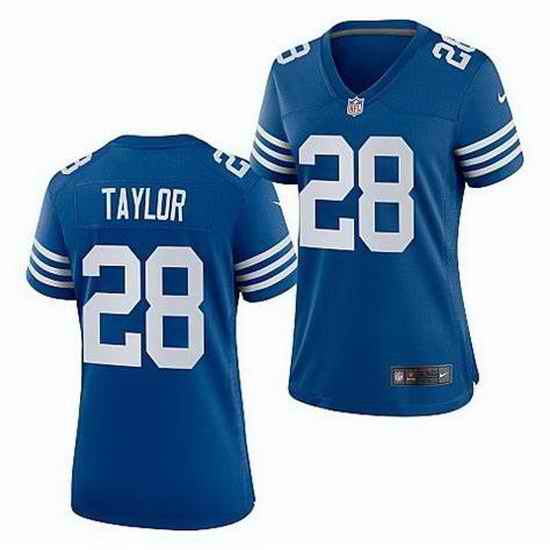 Women jonathan taylor indianapolis colts #28 royal Vapor Limted jersey->women nfl jersey->Women Jersey