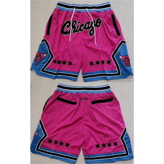 Men Chicago Bulls Pink Shorts  28Run Small 29->nba shorts->NBA Jersey