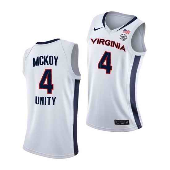 Virginia Cavaliers Justin Mckoy Virginia Cavaliers White Unity 2021 New Brand Jersey->virginia cavaliers->NCAA Jersey