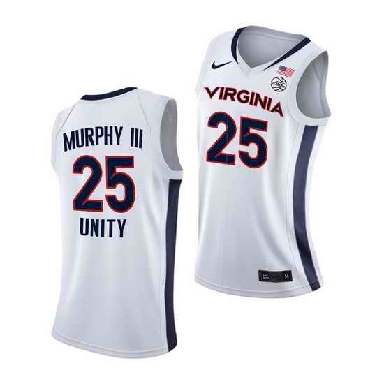 Virginia Cavaliers Trey Murphy Iii Virginia Cavaliers White Unity 2021 New Brand Jersey->virginia cavaliers->NCAA Jersey