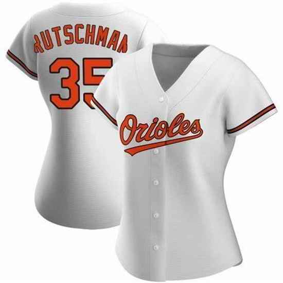 Women Baltimore Oriole #35 Adley Rutschman White Flex Base Stitched Baseball jersey->baltimore orioles->MLB Jersey