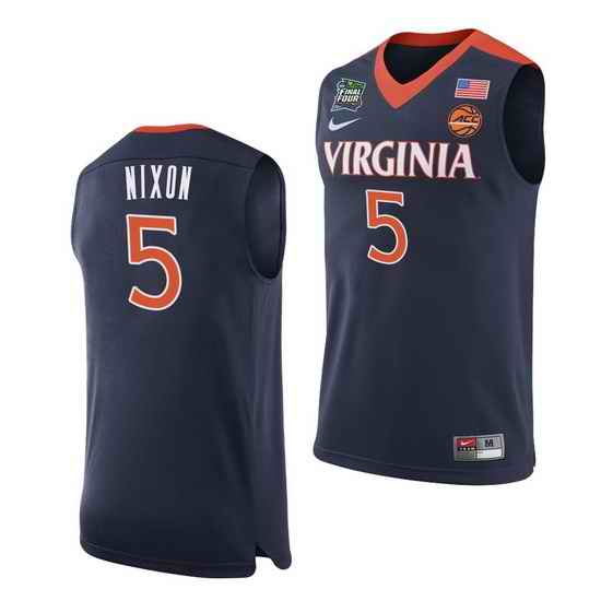 Virginia Cavaliers Jayden Nixon Navy Home Men'S Jersey->virginia cavaliers->NCAA Jersey