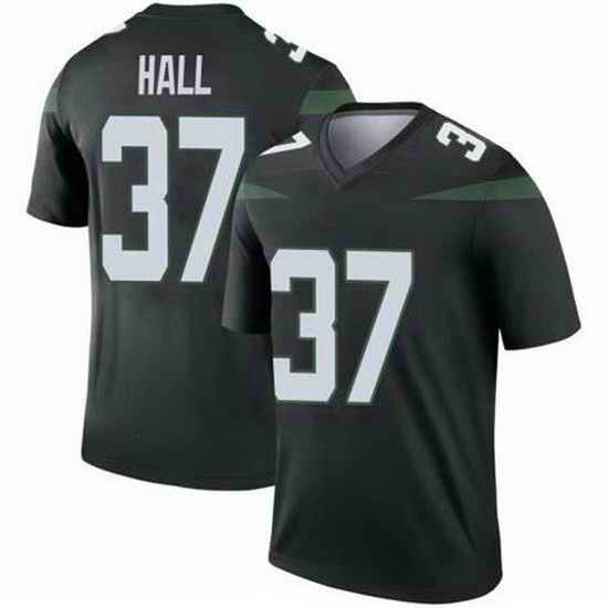 Men New York Jets Bryce Hall #37 Black Vapor Limited Stitched Football Jersey->new york jets->NFL Jersey