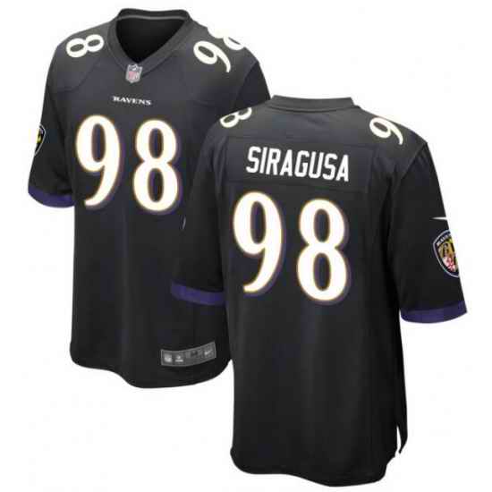 Men Baltimore Ravens #98 Tony Siragusa Black Vapor Limited Stitched Jersey->baltimore ravens->NFL Jersey