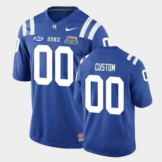 Duke Blue Devils Custom Royal 2018 Independence Bowl College Football Jersey 0->->Custom Jersey