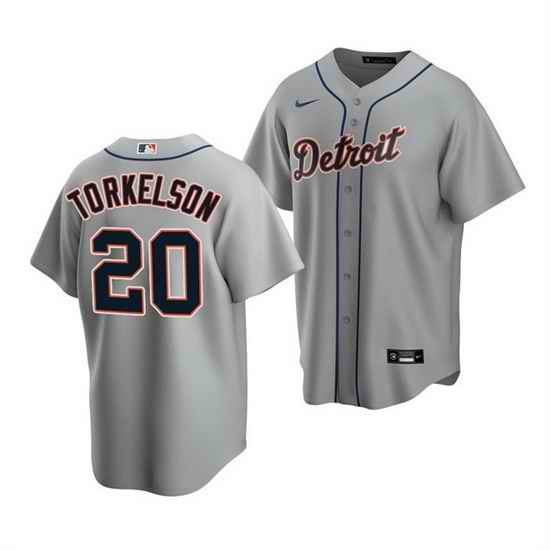 Men Detroit Tigers #20 Spencer Torkelson Grey Cool Base Stitched jersey->detroit tigers->MLB Jersey