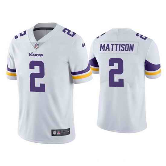 Men Minnesota Vikings #2 Alexander Mattison White Vapor Untouchable Limited Stitched Jersey->minnesota vikings->NFL Jersey