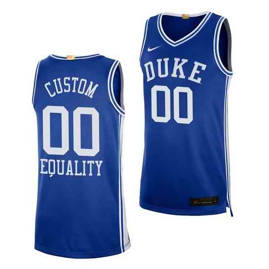 Duke Blue Devils Custom Blue Equality Social Justice Men Jersey->->Custom Jersey
