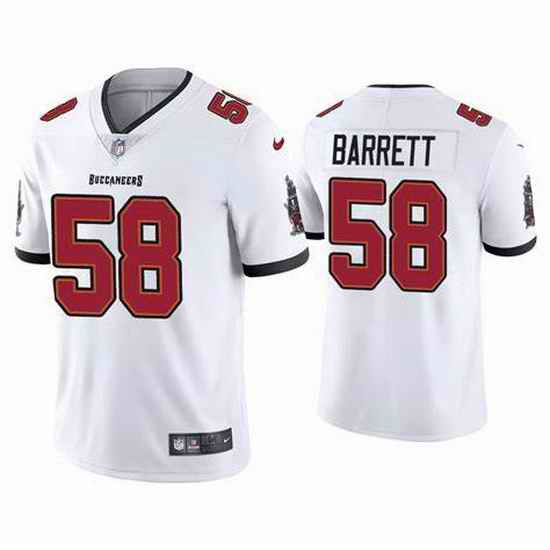 Men Nike Tampa Bay Buccaneers #58 Shaquil Barrett White Vapor Limited Jersey->tampa bay buccaneers->NFL Jersey