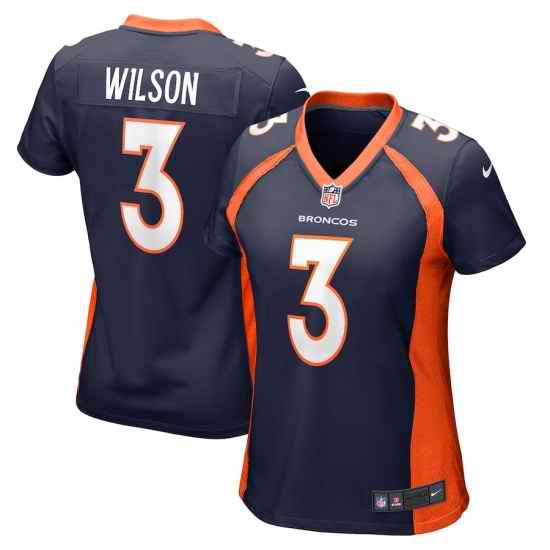 Women Denver Broncos #3 Russell Wilson Orange 2022 Blue Stitched NFL Nike Limited Jersey->new york jets->NFL Jersey
