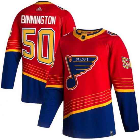 Men St.Louis Blues 50 Jordan Binnington Red 2020 #21 Reverse Retro Adidas Jersey->st.louis blues->NHL Jersey