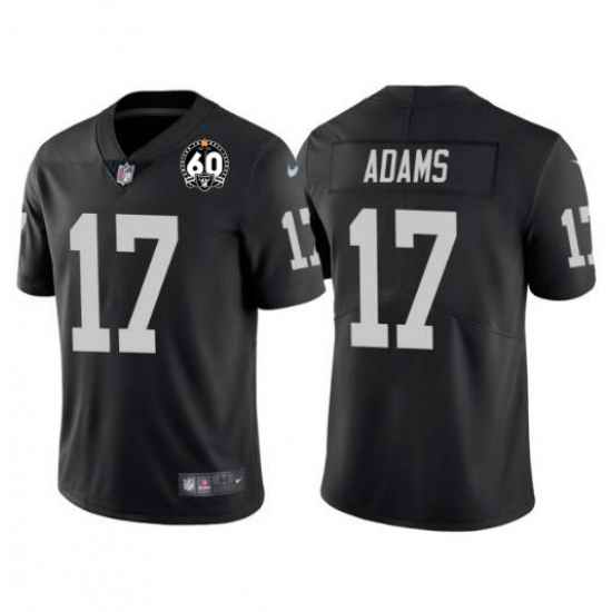 Las Vegas Raiders #17 Davante Adams White With 60th Anniversary Patch Vapor Limited Stitched Jersey->las vegas raiders->NFL Jersey