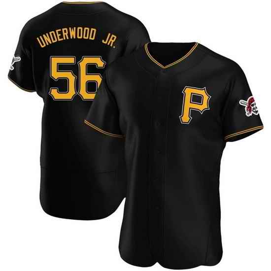 Men's Nike Pittsburgh Pirates #56 Duane Underwood Jr. Black Stitched Baseball Jersey->pittsurgh pirates->MLB Jersey