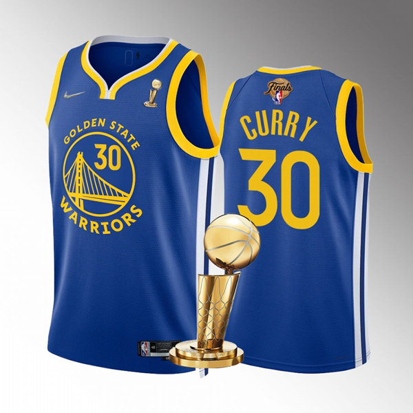 Men's Golden State Warriors #30 Stephen Curry Royal 2022 NBA Finals Champions Stitched Jersey->golden state warriors->NBA Jersey
