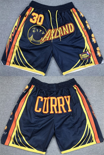 Men's Golden State Warriors #30 Stephen Curry Navy Shorts(Run Small)->golden state warriors->NBA Jersey