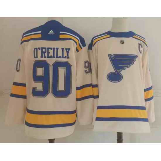 Men St Louis Blues #90 Ryan OReilly Cream 2022 Winter Classic Authentic Jersey->anaheim ducks->NHL Jersey