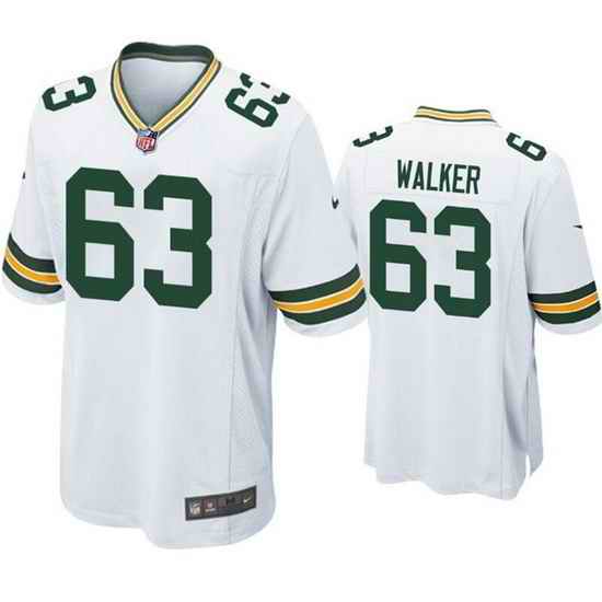 Men Green Bay Packers #63 Rasheed Walker White Stitched Football Jersey->green bay packers->NFL Jersey