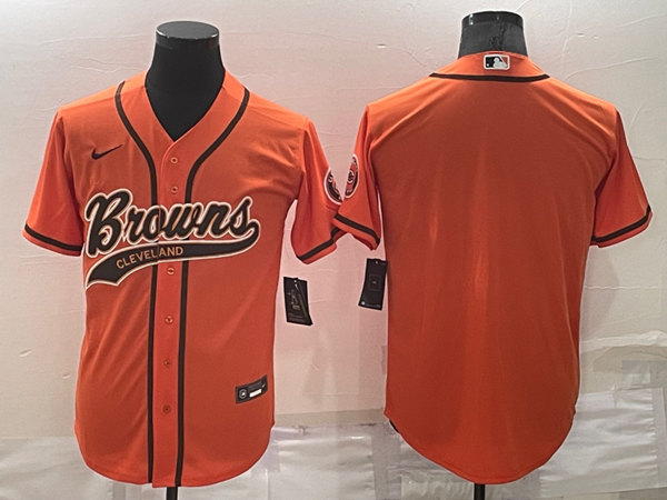 Men's Cleveland Browns Blank Orange Stitched Jersey->cleveland browns->NFL Jersey