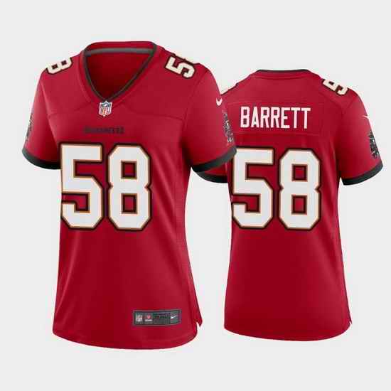 Women Nike Tampa Bay Buccaneers #58 Shaquil Barrett Red Vapor Limited Jersey->women nfl jersey->Women Jersey
