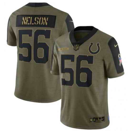 Men Women Youth Toddler Indianapolis Colts Custom 2021 Olive Salute To Service Limited Jersey->customized nfl jersey->Custom Jersey