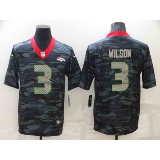 Men's Denver Broncos #3 Russell Wilson Camo Limited Stitched Jersey->denver broncos->NFL Jersey