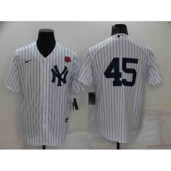 Men New York Yankees #45 Gerrit Cole White Cool Base Stitched Baseball Jerseys->new york yankees->MLB Jersey