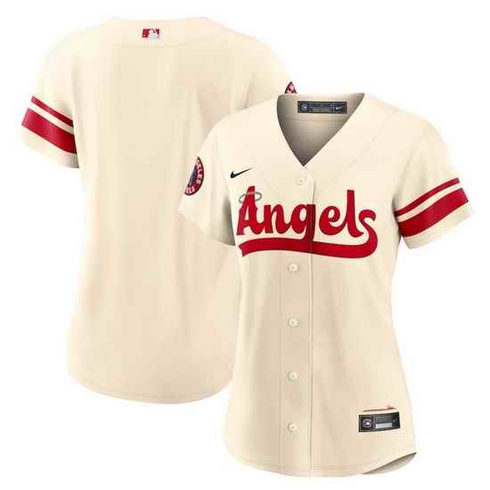 Women Los Angeles Angels Blank 2022 Cream City Connect Stitched Baseball Jersey 28Run Small 2->women mlb jersey->Women Jersey