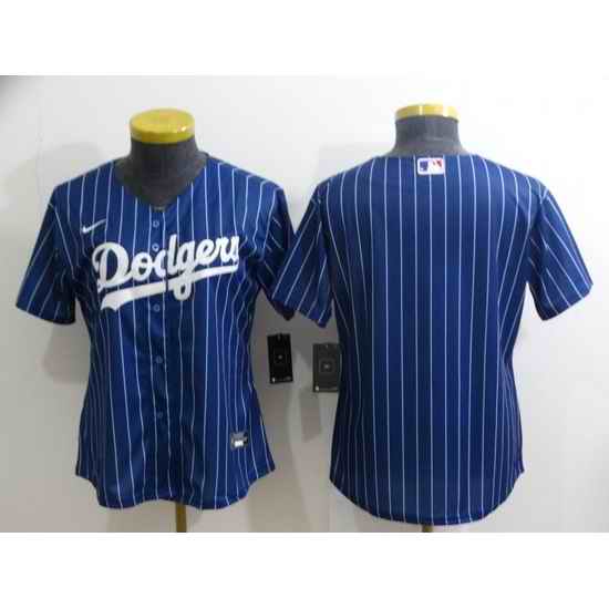 Women Los Angeles Dodgers Blank Blue Stitched Baseball Jersey 28Run Small 2->women mlb jersey->Women Jersey