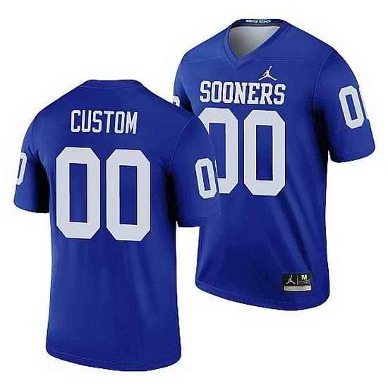 Oklahoma Sooners Custom Blue Legend Men'S Jersey->->Custom Jersey