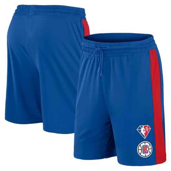 Men Los Angeles Clippers Blue Shorts->nba shorts->NBA Jersey