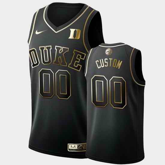 Duke Blue Devils Custom Black 2019 Golden Edition Men'S Jersey->->Custom Jersey