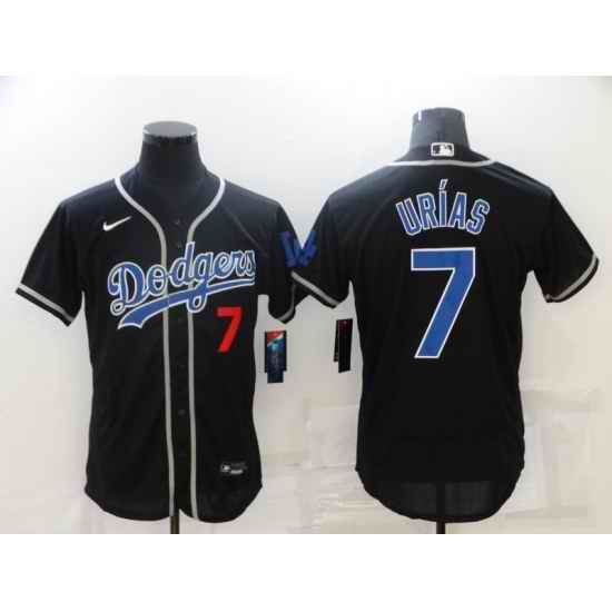 Men's Los Angeles Dodgers #7 Julio Urias Black Elite Jersey->los angeles dodgers->MLB Jersey