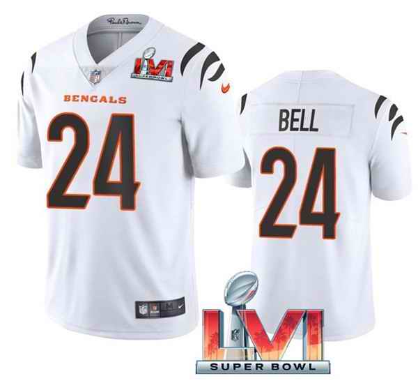 Nike Bengals #24 Vonn Bell White 2022 Super Bowl LVI Vapor Limited Jersey->cincinnati bengals->NFL Jersey
