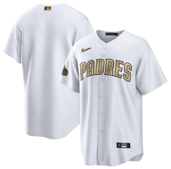 Men's San Diego Padres Blank White 2022 All-Star Cool Base Stitched Baseball Jersey->pittsburgh pirates->MLB Jersey