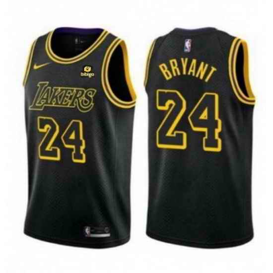Men's Los Angeles Lakers #24 Kobe Bryant Black Stitched Basketball Jersey->phoenix suns->NBA Jersey