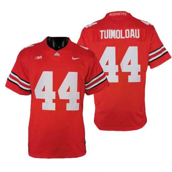 Men's #44 J.T. Tuimoloau Ohio State Buckeyes College Football Jerseys Red->ohio state buckeyes->NCAA Jersey