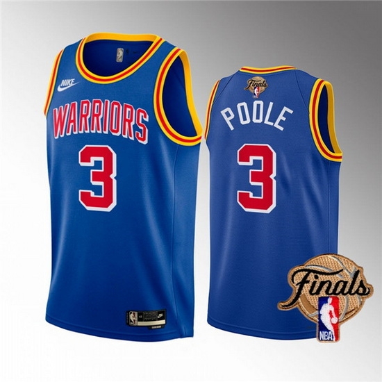 Youth Golden State Warriors #3 Jordan Poole 2022 Royal NBA Finals Stitched Jersey->youth nba jersey->Youth Jersey