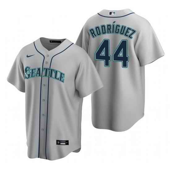 Men Seattle Mariners #44 Julio Rodr EDguez Grey Cool Base Stitched Jersey->seattle mariners->MLB Jersey