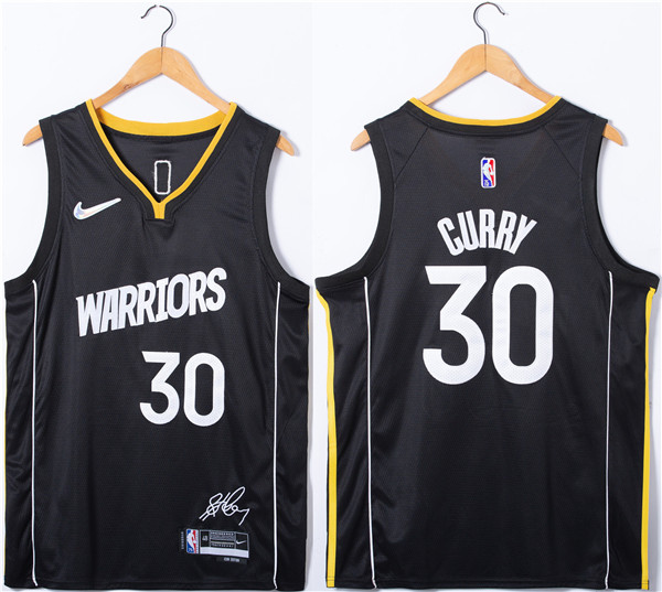 Men's Golden State Warriors #30 Stephen Curry Black 75th Anniversary Stitched Jersey->detroit pistons->NBA Jersey