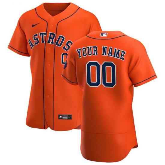 Men Women Youth Toddler Houston Astros Orange Custom Nike MLB Flex Base Jersey->customized mlb jersey->Custom Jersey