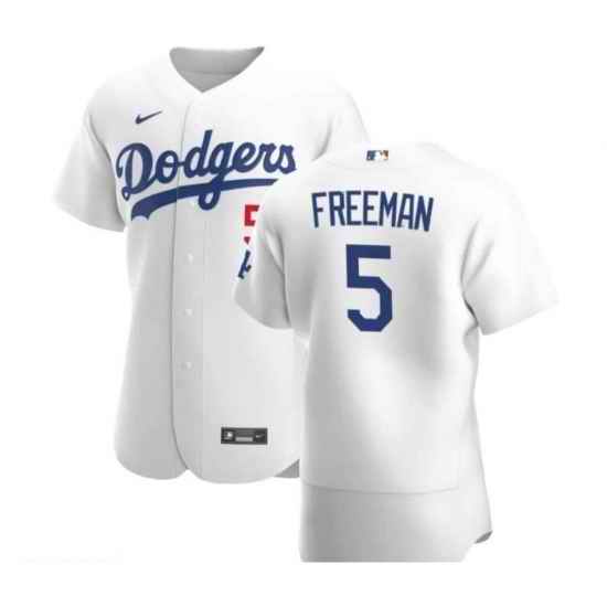 Men Los Angeles Dodgers Freddie Freeman White Flex Base Home Jersey->youth mlb jersey->Youth Jersey