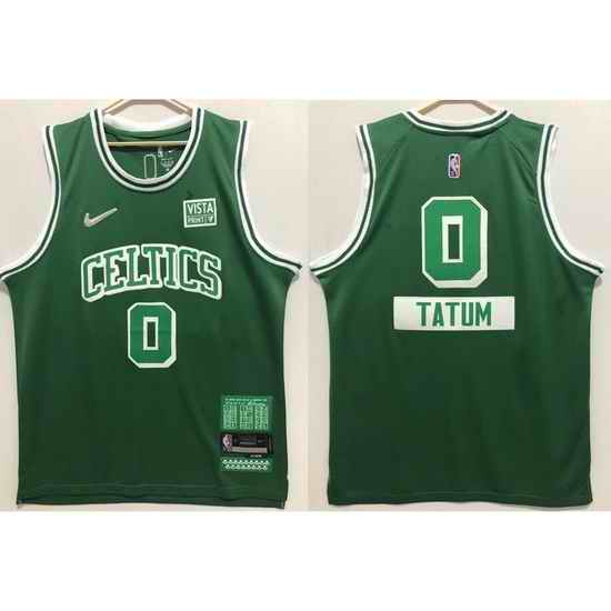 Men Nike Boston Celtics Jayson Tatum #75 Anniversary Green Stitched Jersey->charlotte hornets->NBA Jersey