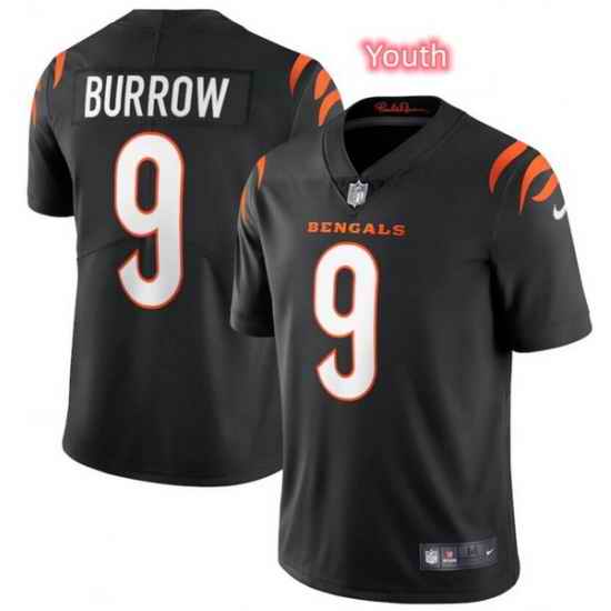 Youth Cincinnati Bengals #9 Joe Burrow Jersey->youth nfl jersey->Youth Jersey