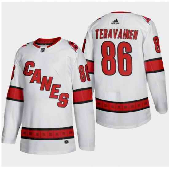 Men Carolina Hurricanes #86 Teuvo Teravainen White Stitched Jersey->carolina hurricanes->NHL Jersey