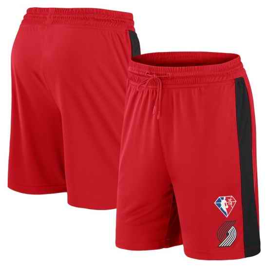 Men Portland Trail Blazers Red Shorts->nba shorts->NBA Jersey