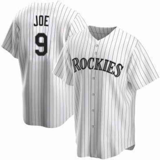 Men Colorado Rockies Connor Joe #9 White Cool Base Stitched Baseball Jersey->houston astros->MLB Jersey