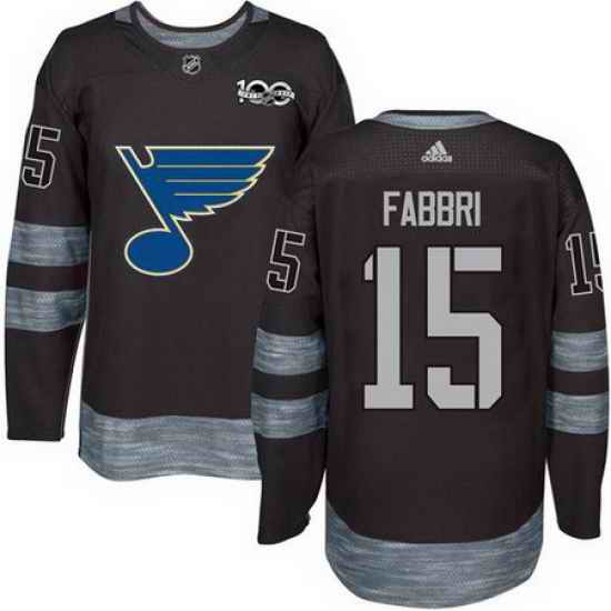 Blues #15 Robby Fabbri Black 1917 2017 100th Anniversary Stitched NHL Jersey->st.louis blues->NHL Jersey