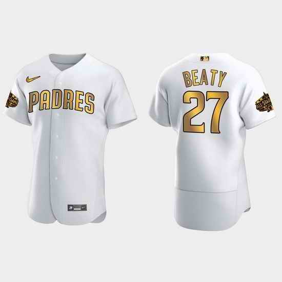 Men San Diego Padres Matt Beaty 2022 Mlb All Star Game White Gold Men Jersey->2022 all star->MLB Jersey
