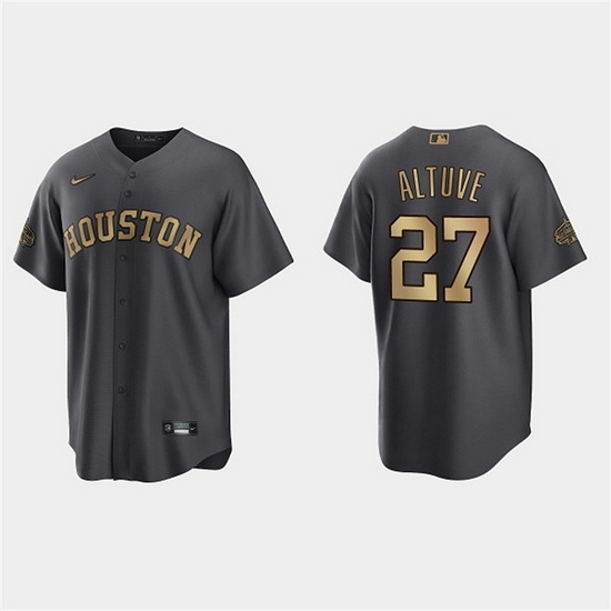 Men Houston Astros #27 Jose Altuve 2022 All Star CharcoalCool Base Stitched Baseball Jersey->houston astros->MLB Jersey