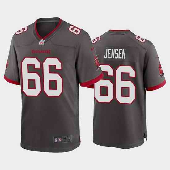 Men Nike Tampa Bay Buccaneers #66 Ryan Jensen Pewter Alternate Vapor Limited Jersey->tampa bay buccaneers->NFL Jersey